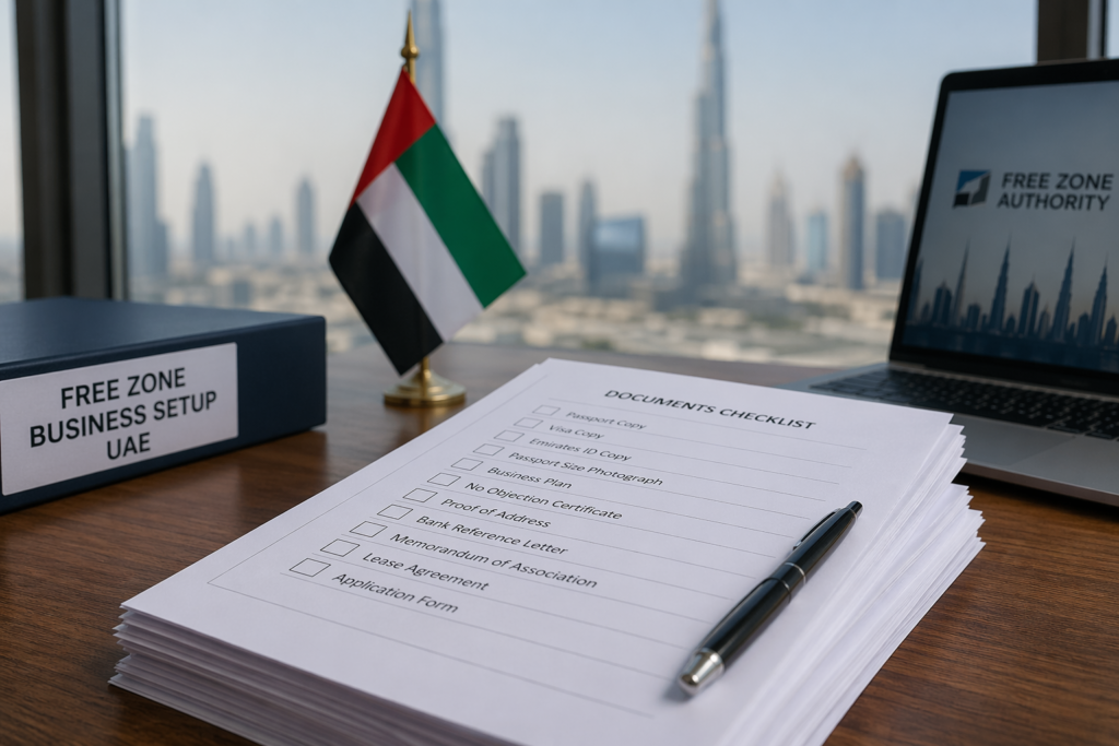 Complete List of Documents Required for Free Zone Business Setup in the UAE